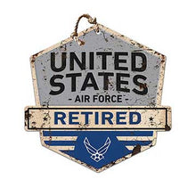 Load image into Gallery viewer, Rustic Badge Retired Sign Air Force*