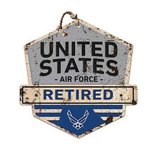 Load image into Gallery viewer, Rustic Badge Retired Sign Air Force