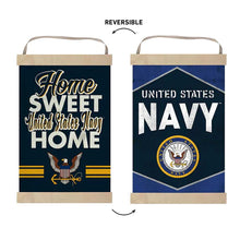 Load image into Gallery viewer, Navy Home Sweet Home Reversible Banner*