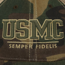 Load image into Gallery viewer, USMC Semper Fidelis Trucker Hat (Camo)