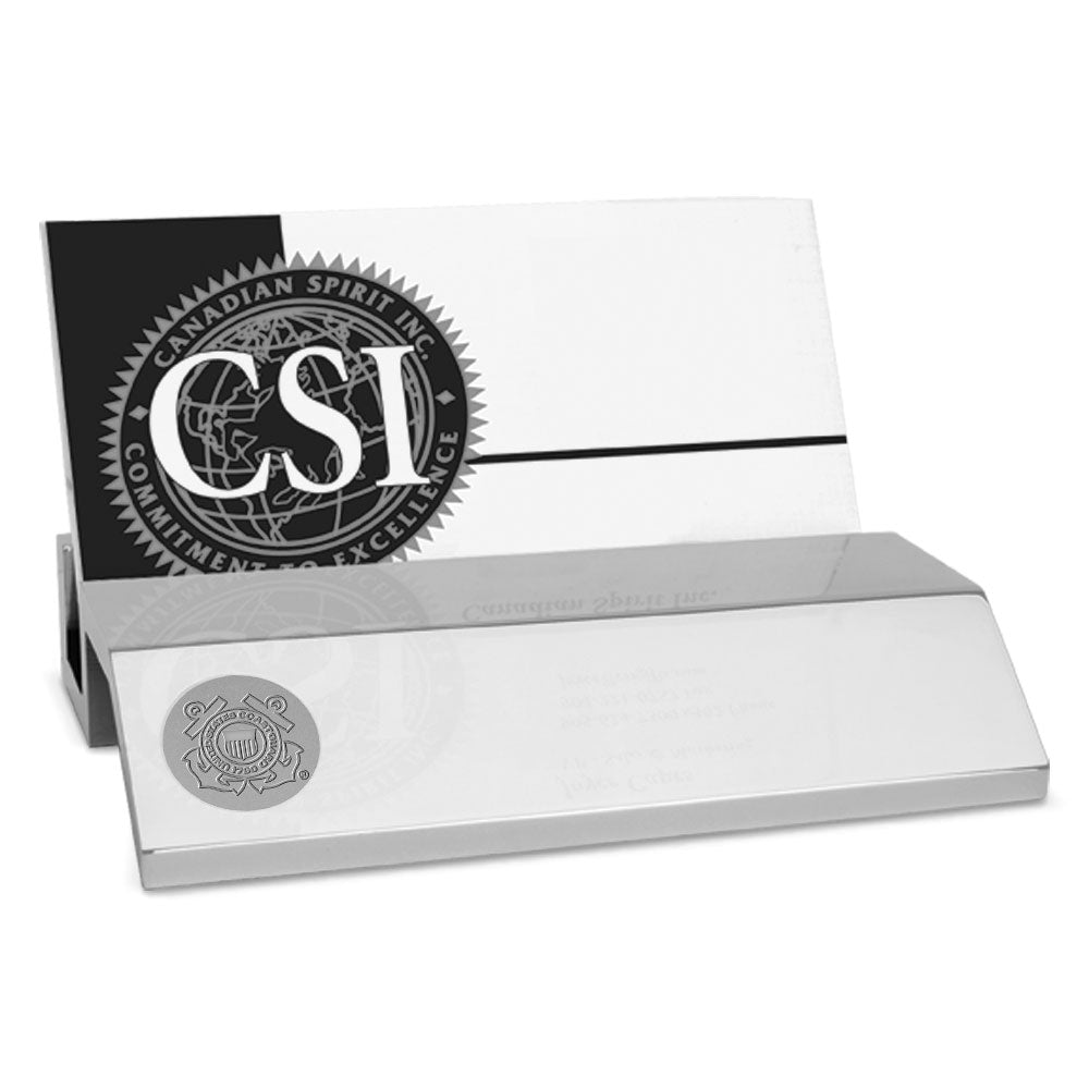 Coast Guard Seal Business Card Holder (Silver)*