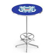Load image into Gallery viewer, Coast Guard Seal Pub Table with Foot Rest*