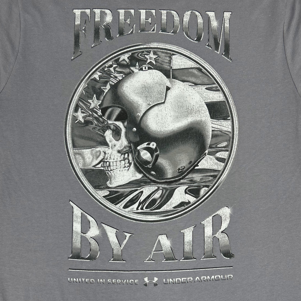 Air Force Under Armour Freedom By Air Skull T-Shirt (Dark Grey)