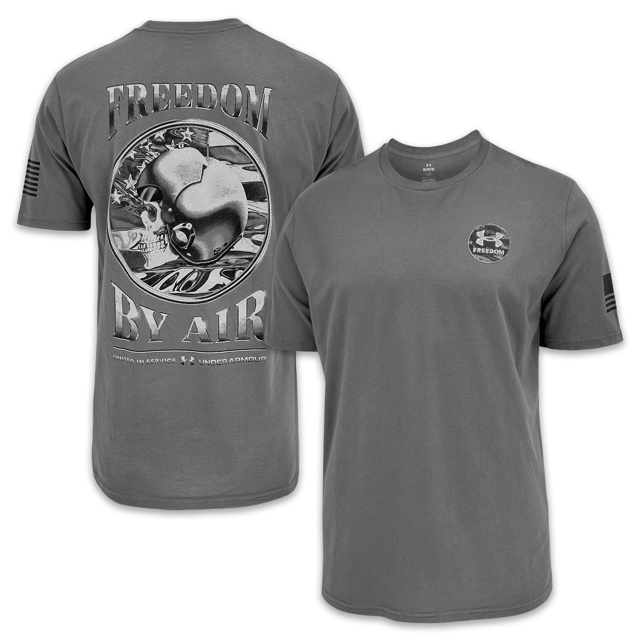 Air Force Under Armour Freedom By Air Skull T-Shirt (Dark Grey)