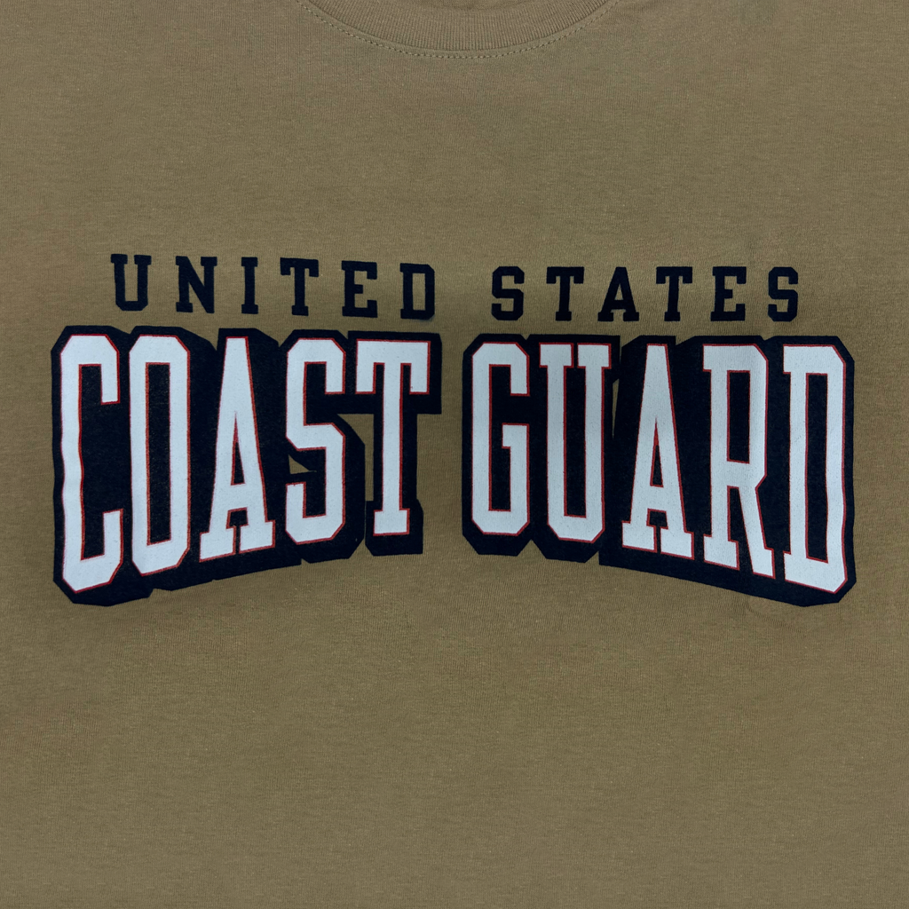 United States Coast Guard 3D Performance Cotton T-Shirt (Tan)