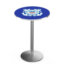 Load image into Gallery viewer, Coast Guard Seal Pub Table with Round Base*