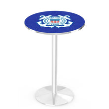 Load image into Gallery viewer, Coast Guard Seal Pub Table with Round Base*