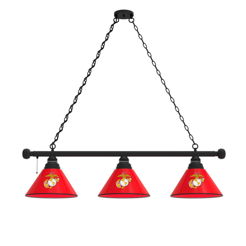 Marines EGA 3 Shade Billiard Light (Red)