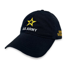 Load image into Gallery viewer, Army Star Vet Hat (Black)