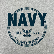 Load image into Gallery viewer, Navy Veteran USA Made T-Shirt