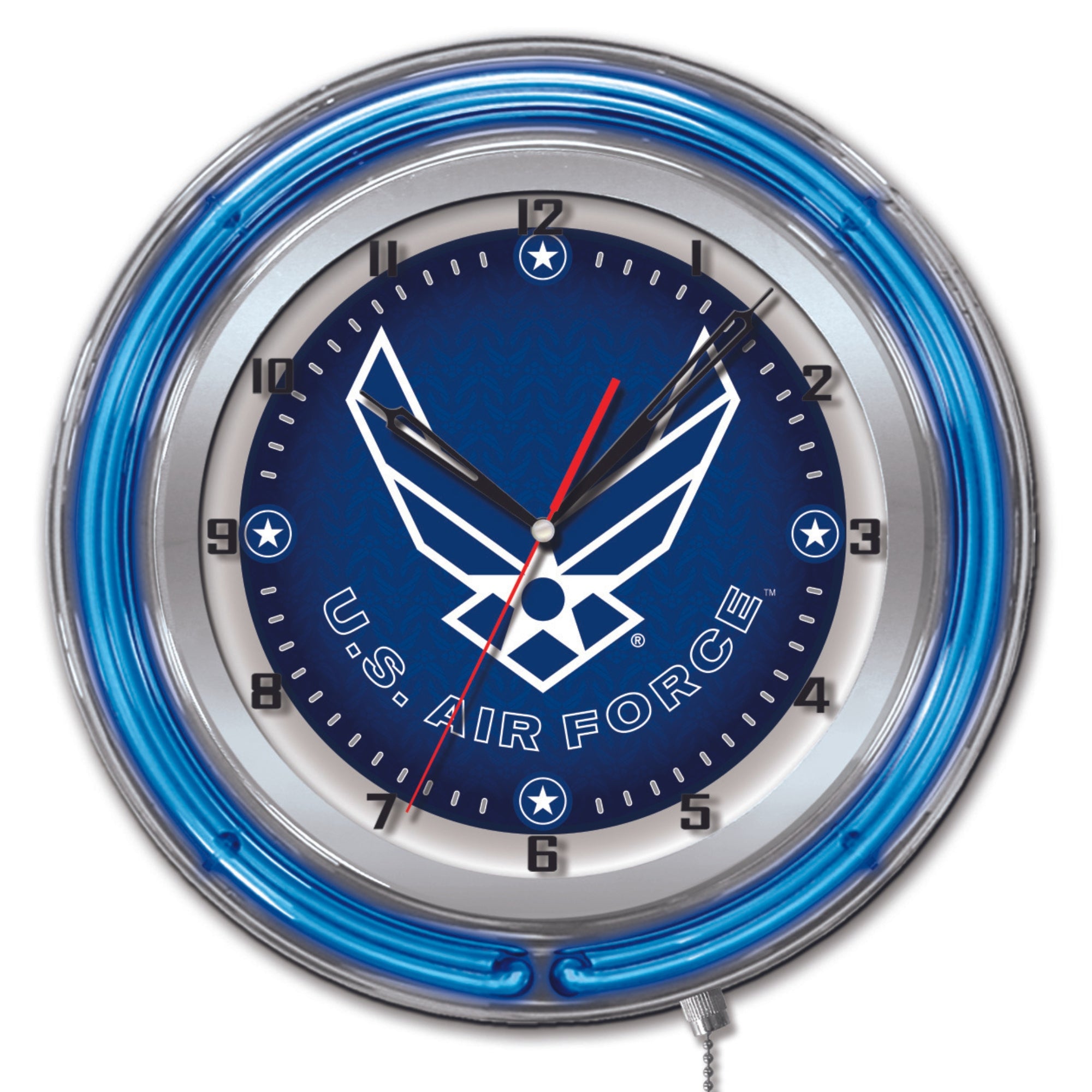 Air Force 19" Double Neon Wall Clock