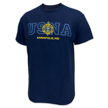 Load image into Gallery viewer, USNA Crest T-Shirt (Navy)