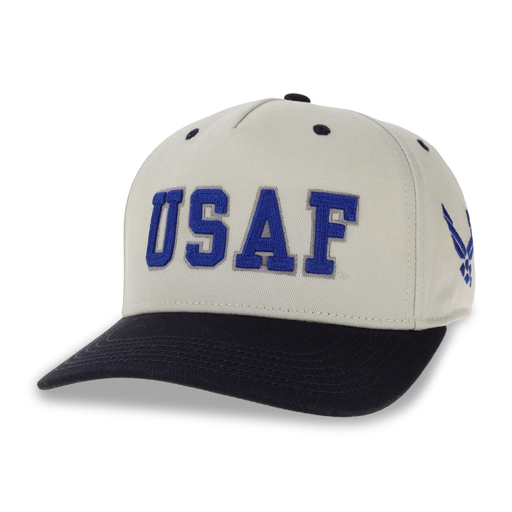 Air Force Heritage Twill Adjustable Hat (Stone/Navy)