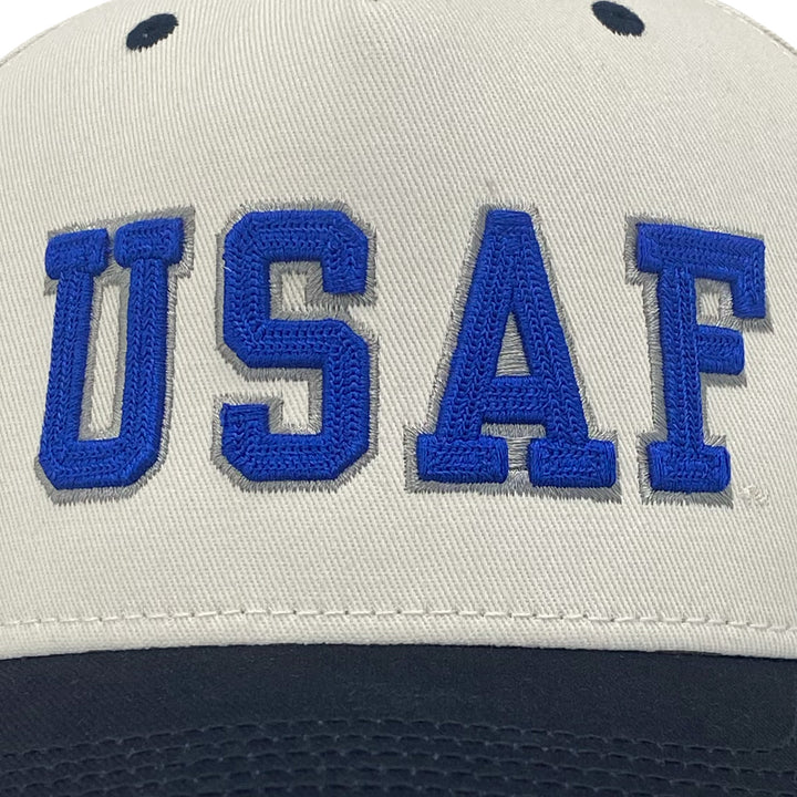 Air Force Heritage Twill Adjustable Hat (Stone/Navy)