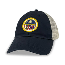 Load image into Gallery viewer, Navy 250th Anniversary Trucker Hat (Navy)