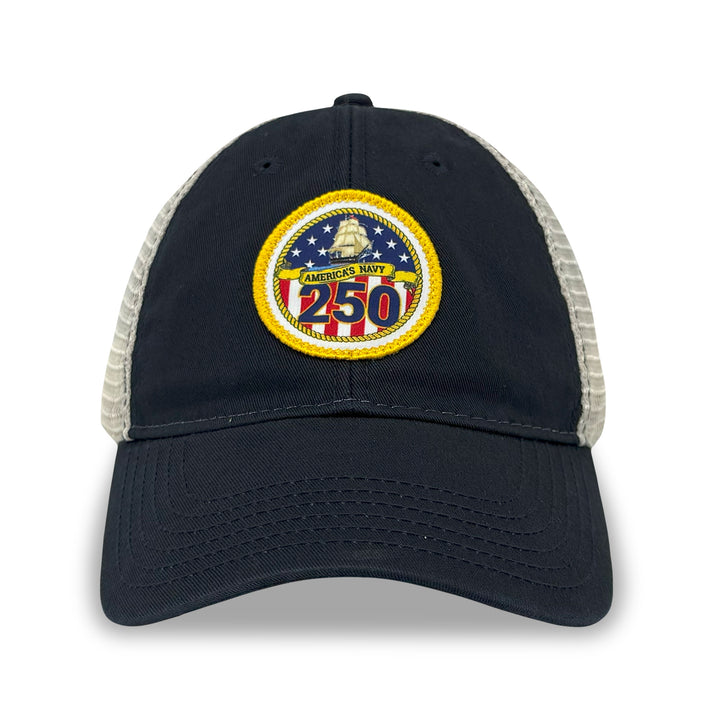 Navy 250th Anniversary Trucker Hat (Navy)