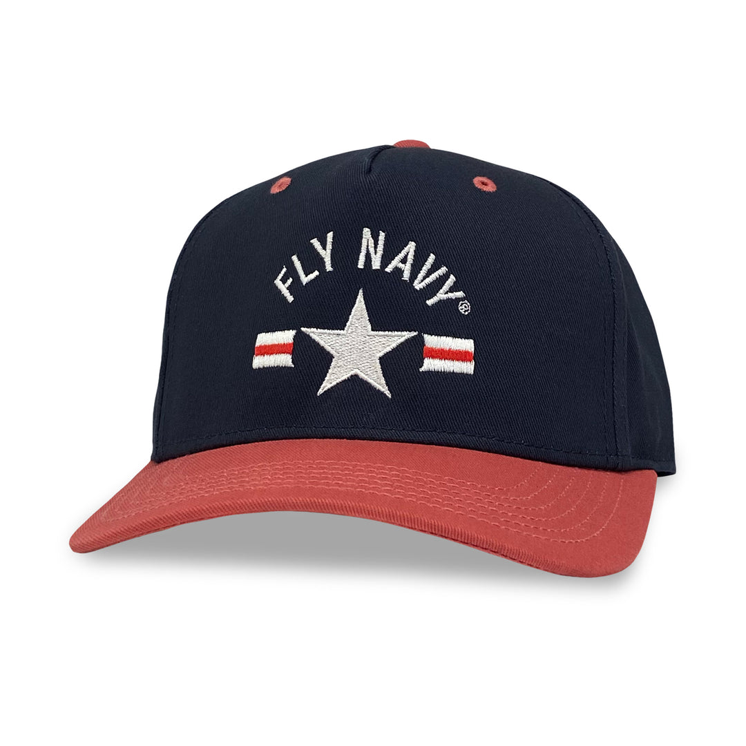 Fly Navy Heritage Twill Adjustable Hat (Navy/Red)