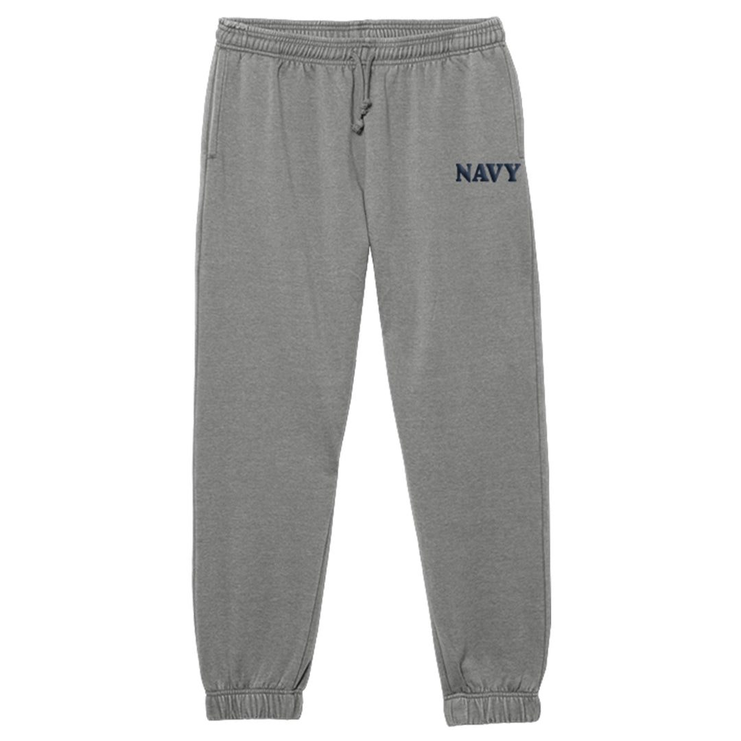 Navy Weathered Fleece Jogger (Heather Grey)*