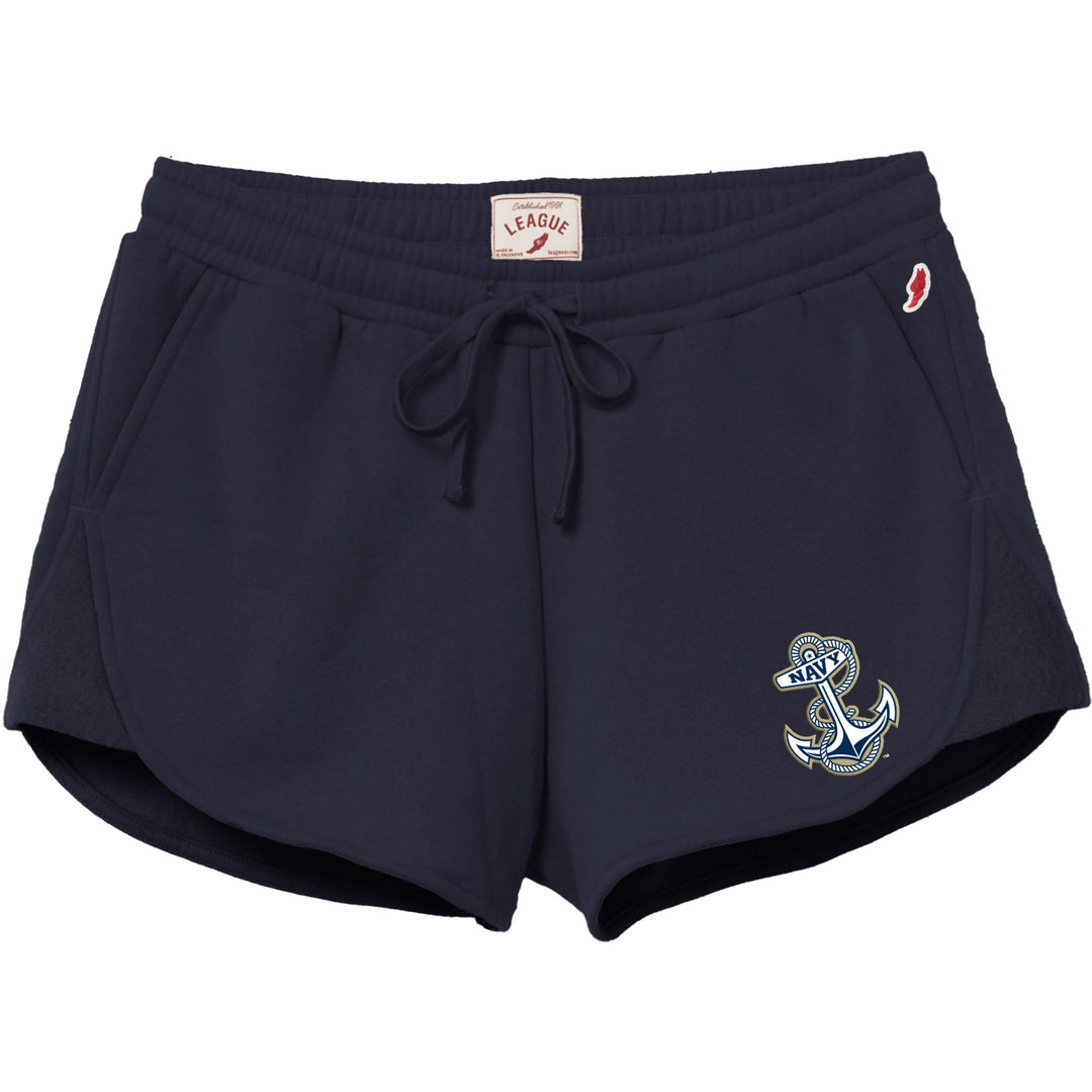 Navy Womens Reversed Fleece Short (Spring Navy)*