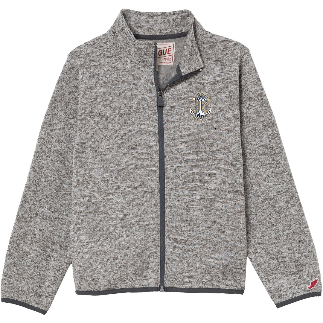 Navy Youth Saranac Full Zip (Grey)*