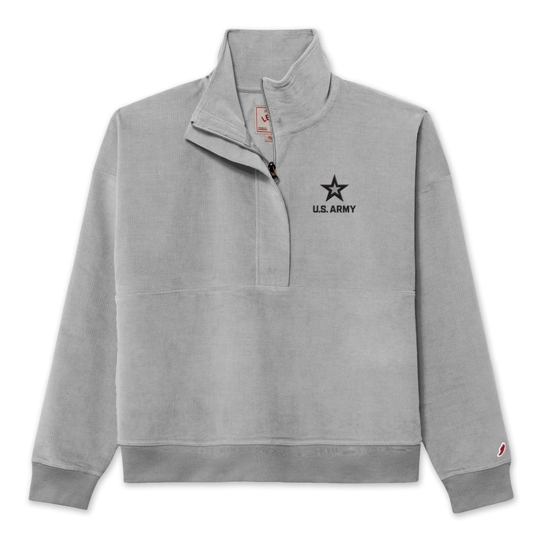 Army Womens Cord Half Zip (Coastal Grey)*