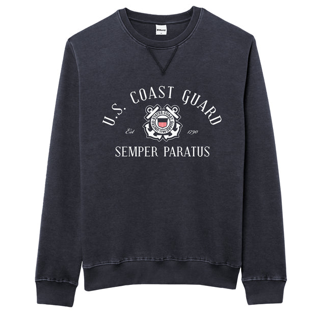 Coast Guard Weathered Fleece Crewneck (Heather Navy)*