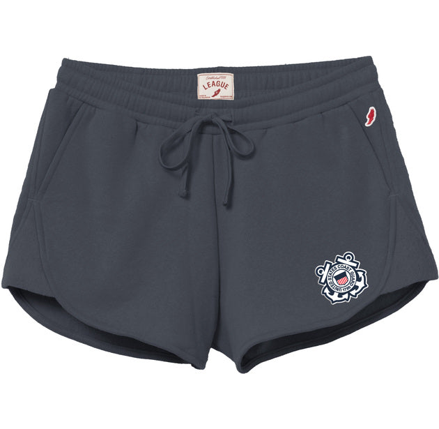 Coast Guard Womens Reversed Fleece Short (Spring Navy)*