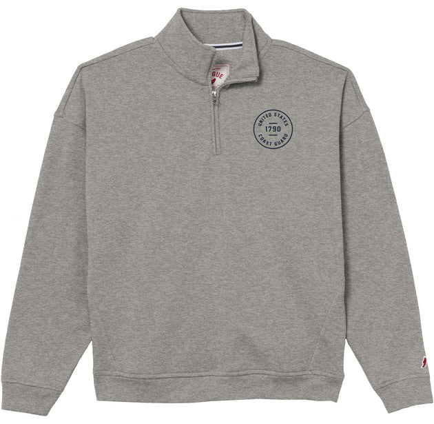Coast Guard Womens Victory Springs Relaxed 1/4 Zip (Fall Heather)*