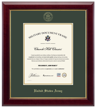 Load image into Gallery viewer, United States Army Gold Embossed Gallery Certificate Frame (Vertical)*