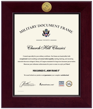 Load image into Gallery viewer, United States Marine Corps Century Gold Engraved Certificate Frame (Vertical)*