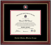 Load image into Gallery viewer, United States Marine Corps Masterpiece Medallion Certificate Frame (Horizontal)*