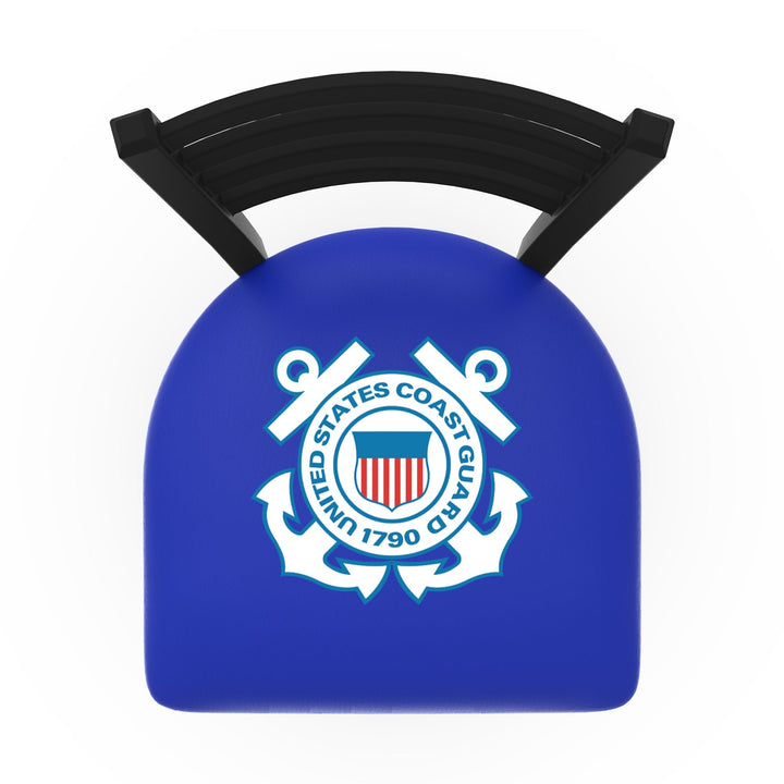 Coast Guard Seal Swivel Bar Stool with Ladder Back*