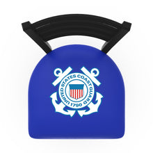 Load image into Gallery viewer, Coast Guard Seal Swivel Bar Stool with Ladder Back*
