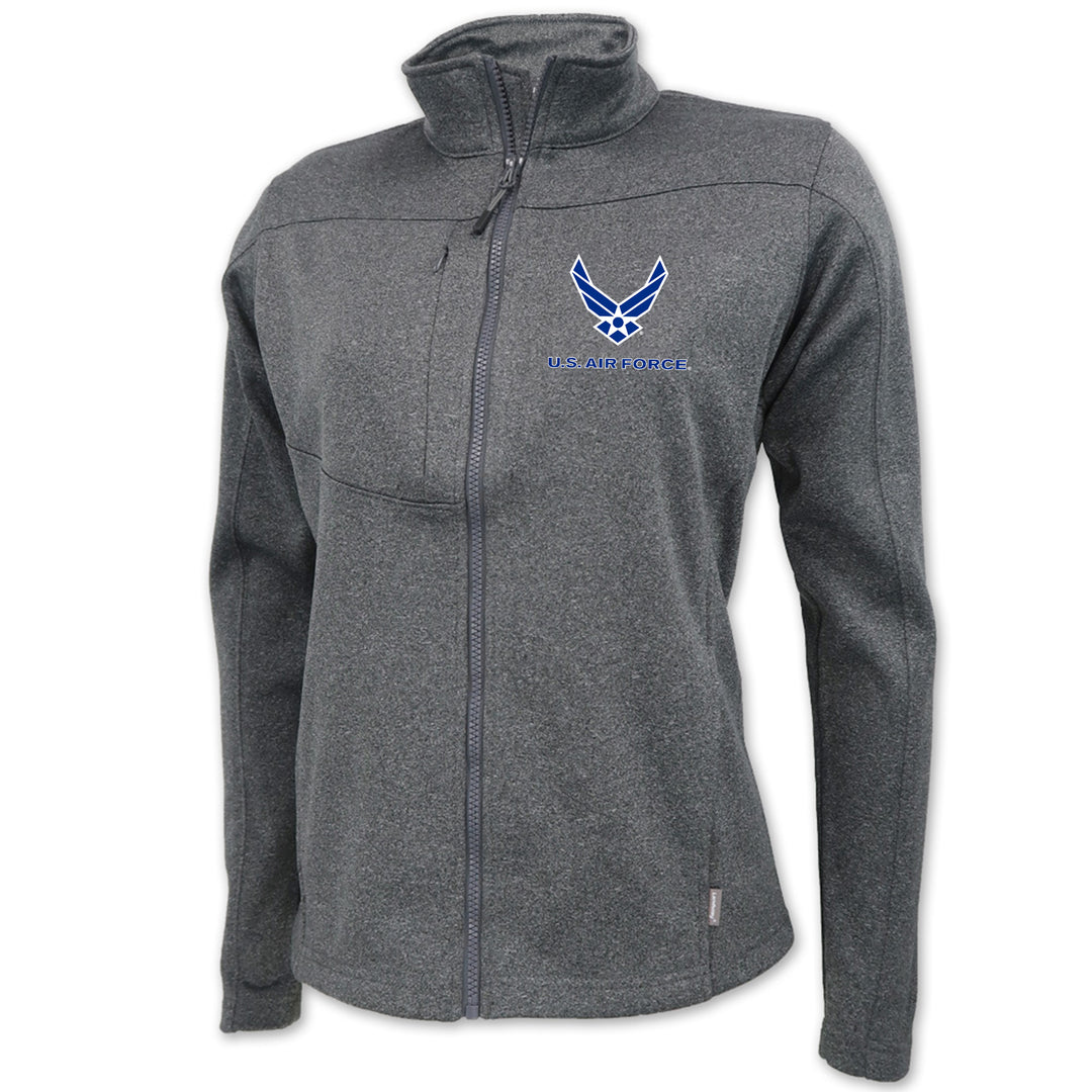 Air Force Wings Ladies Flash Performance Knit Jacket (Dark Ash)