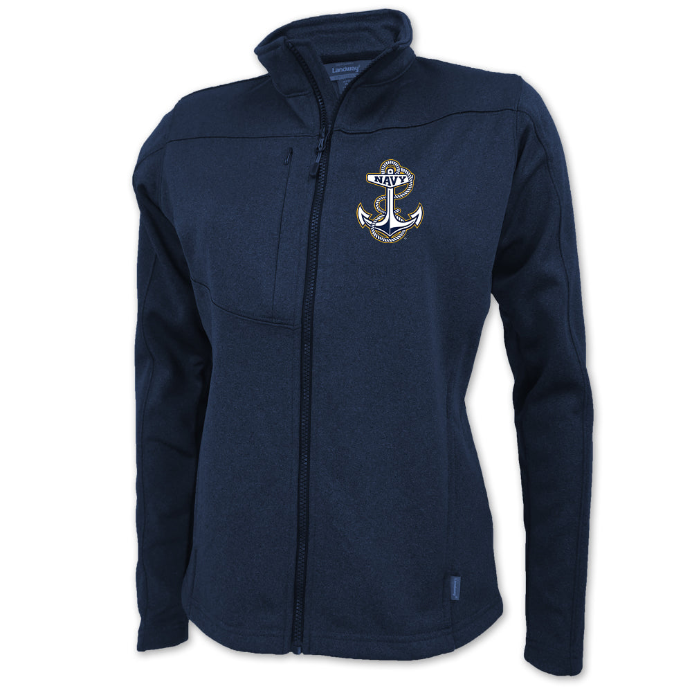 Navy Anchor Ladies Flash Performance Knit Jacket (Navy)