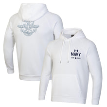 Load image into Gallery viewer, Navy Under Armour 2023 Rivalry Anchor Silent Service Performance Cotton Hood (White)