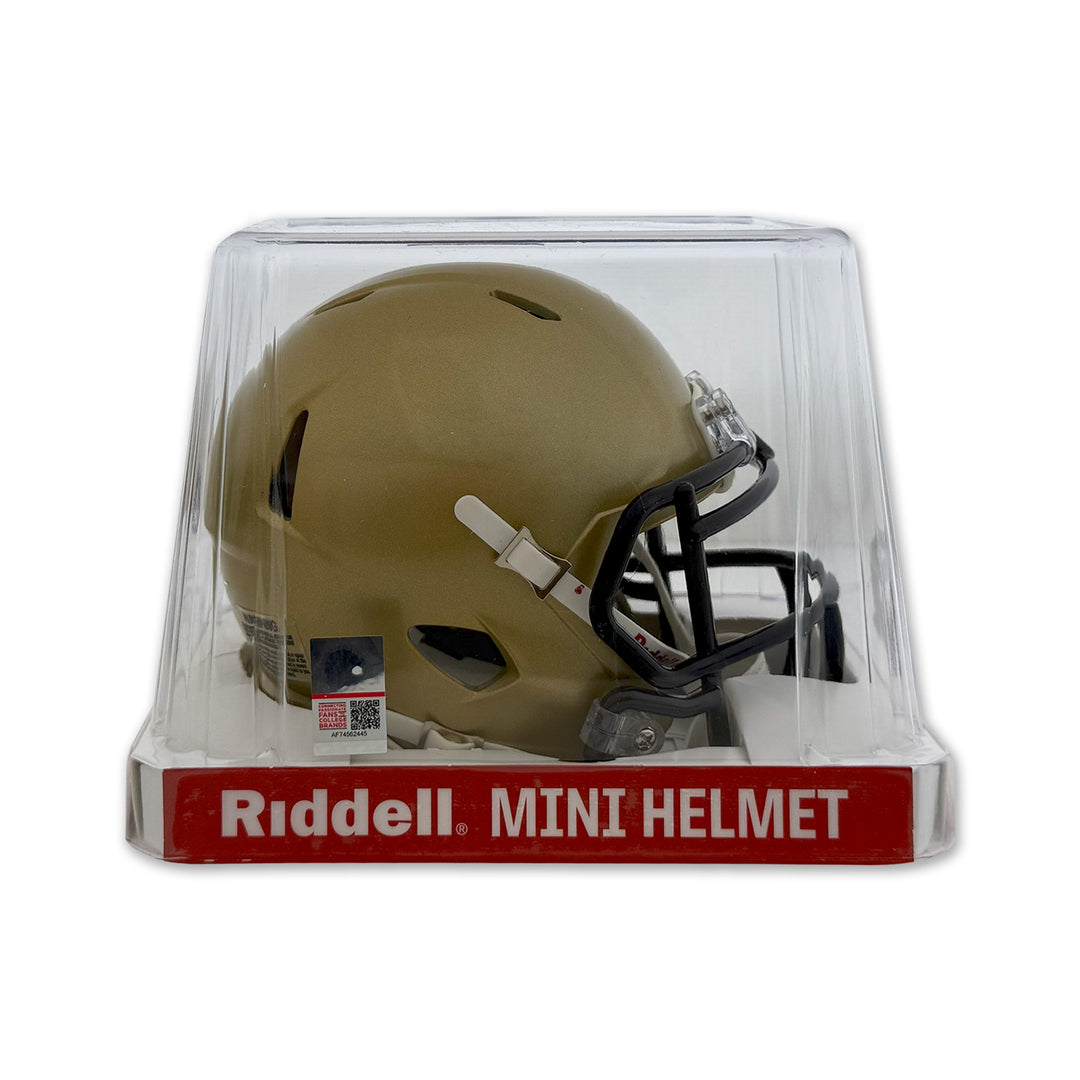 Navy Midshipmen Mini Speed Football Helmet (Gold)