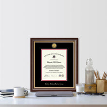 Load image into Gallery viewer, United States Marine Corps Gold Engraved Hampshire Certificate Frame (Vertical)*