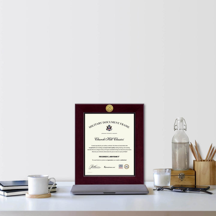 United States Marine Corps Century Gold Engraved Certificate Frame (Vertical)*