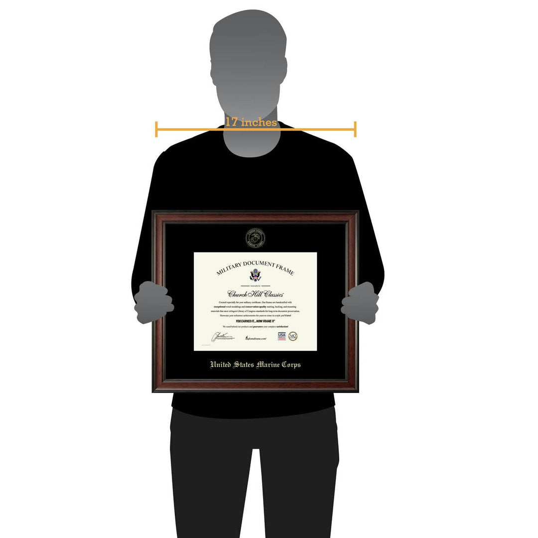 United States Marine Corps Gold Embossed Studio Certificate Frame (Horizontal)*