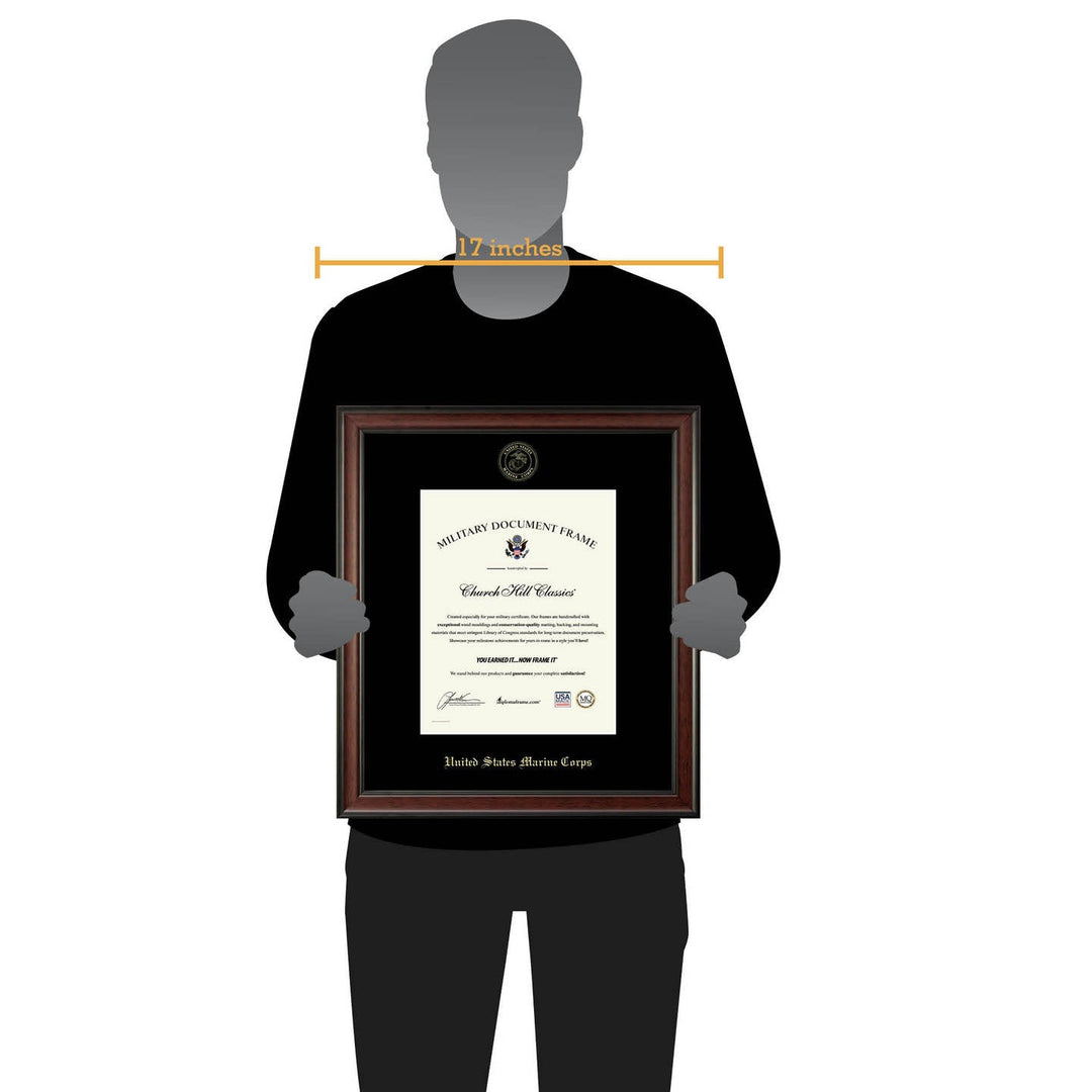 United States Marine Corps Gold Embossed Studio Certificate Frame (Vertical)*