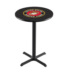 Load image into Gallery viewer, Marines EGA Pub Table with X-Style Base (Black)*