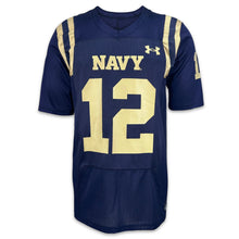 Load image into Gallery viewer, Navy Under Armour Sideline Replica #12 Football Jersey (Navy)