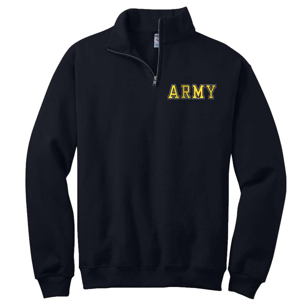 Army 1/4 Zip Sweatshirt (Black)