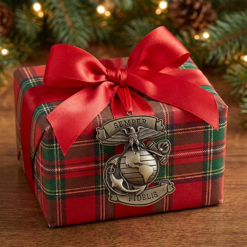 Marine Corps Metal Semper Fidelis Ornament