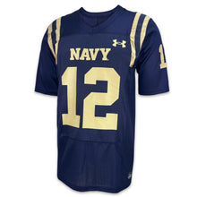 Load image into Gallery viewer, Navy Under Armour Sideline Replica #12 Football Jersey (Navy)