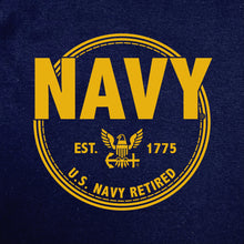 Load image into Gallery viewer, Navy Retired Left Chest Hood