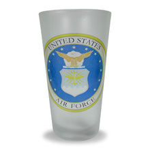 Load image into Gallery viewer, Air Force Circle Seal Frosted Mixing Glass Tumbler