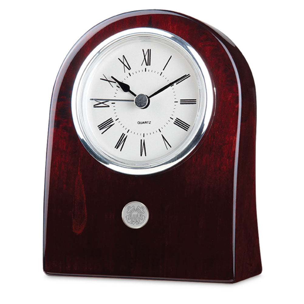 Coast Guard Seal Miranda Desk Clock (Silver)