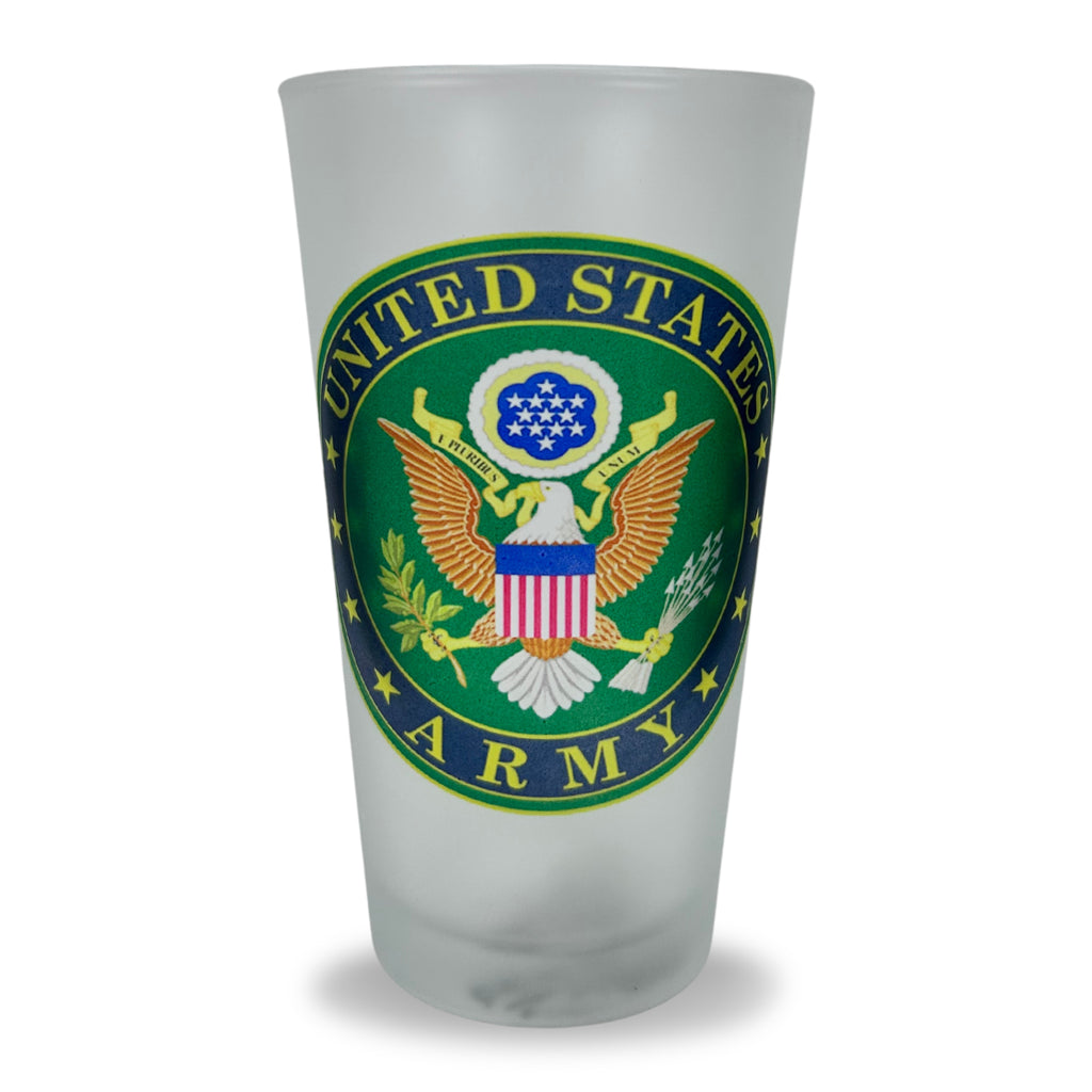 Army Circle Seal Frosted Mixing Glass Tumbler